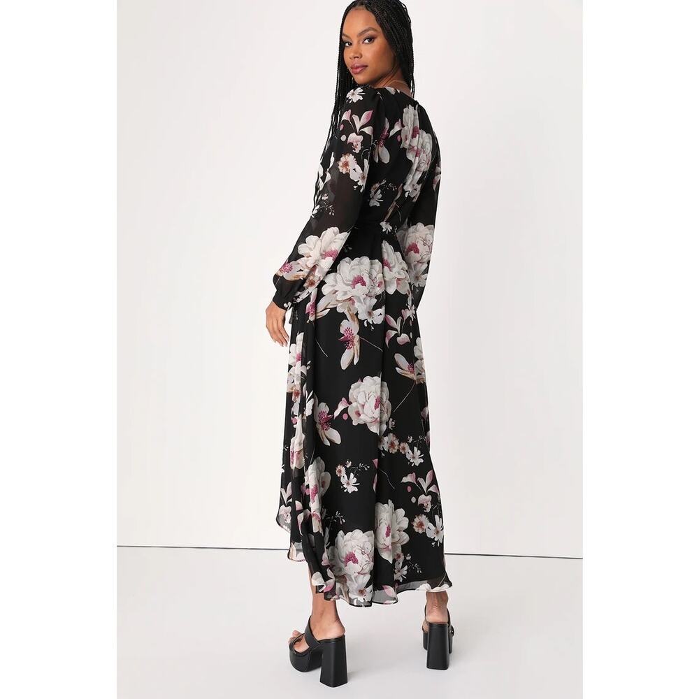 Lulus Wrap Around Midi Floral Dress - Picture 2 of 7